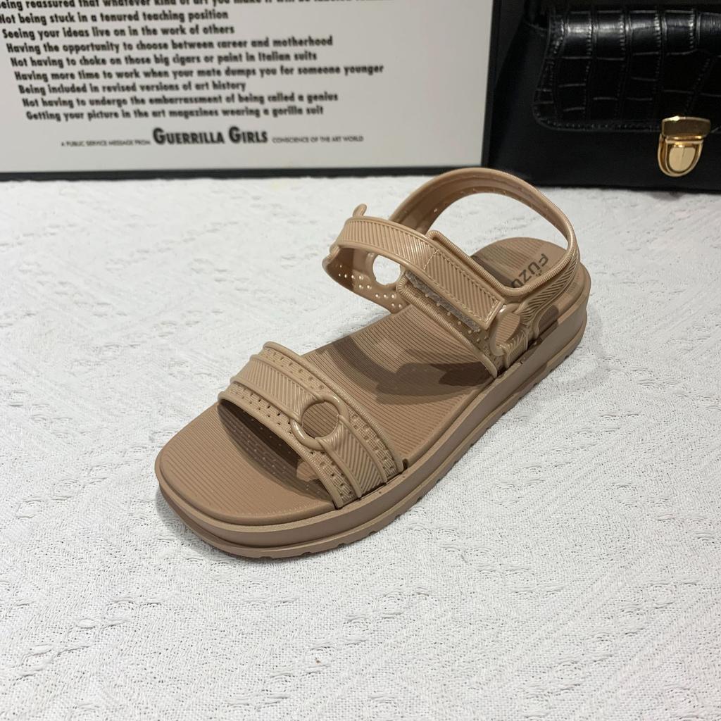 New Internet Celebrity Sandals Female Casual Fashion Daily Student Platform Fairy Wind Beach Flat Roman Sandals