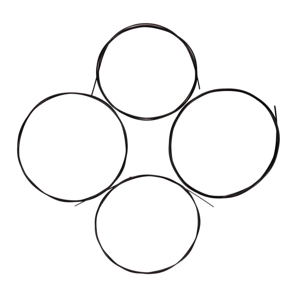 White Ukulele Ukelele Uke Strings Nylon Material, 4pcs Set (Package Card Random Delivery)