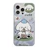 Applicable iPhone17promax Milk Tea Puppy Mobile Phone Case 16 Apple 14/15 Advanced 13 Anti-drop 12 Creative x