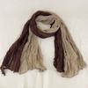 Retro Ethnischer Stil Warmer Kälteschutz Schal Damen Geknitterter Seidenschal Langer Faltenverlauf Farbverlauf Schal Mode Kopftuch Geschenke
