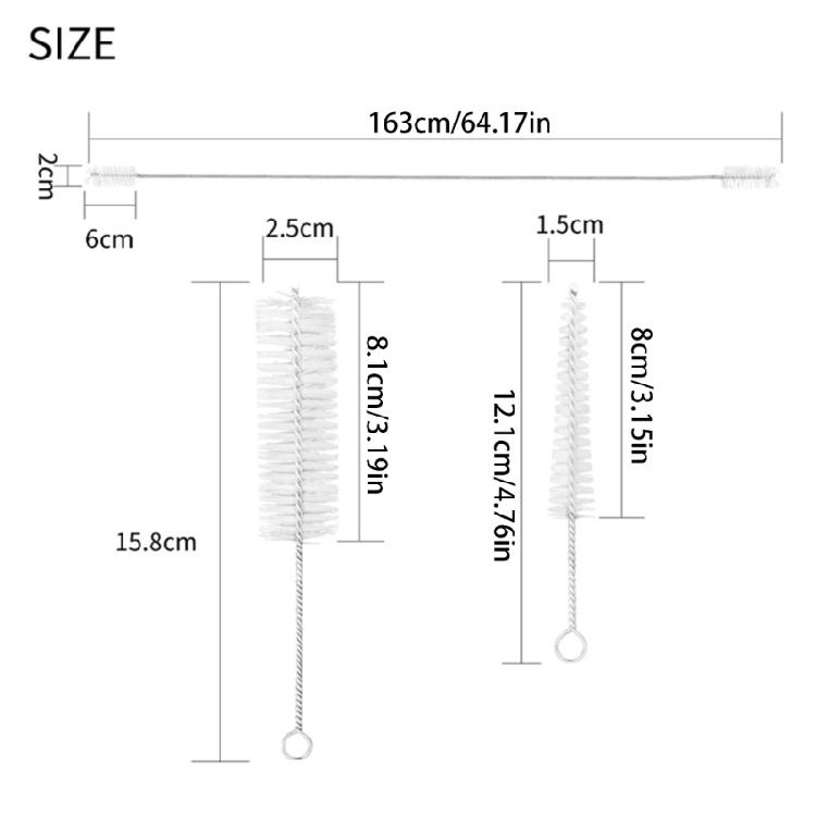 3 Stück Instrumentenreiniger Flexibler Schlauch Reinigungsbürste Trompetenmundstückbürsten
