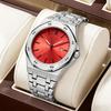 Mens Luminous Waterproof Watch Octagonal Analog Quartz Wrist Watch with Date Display