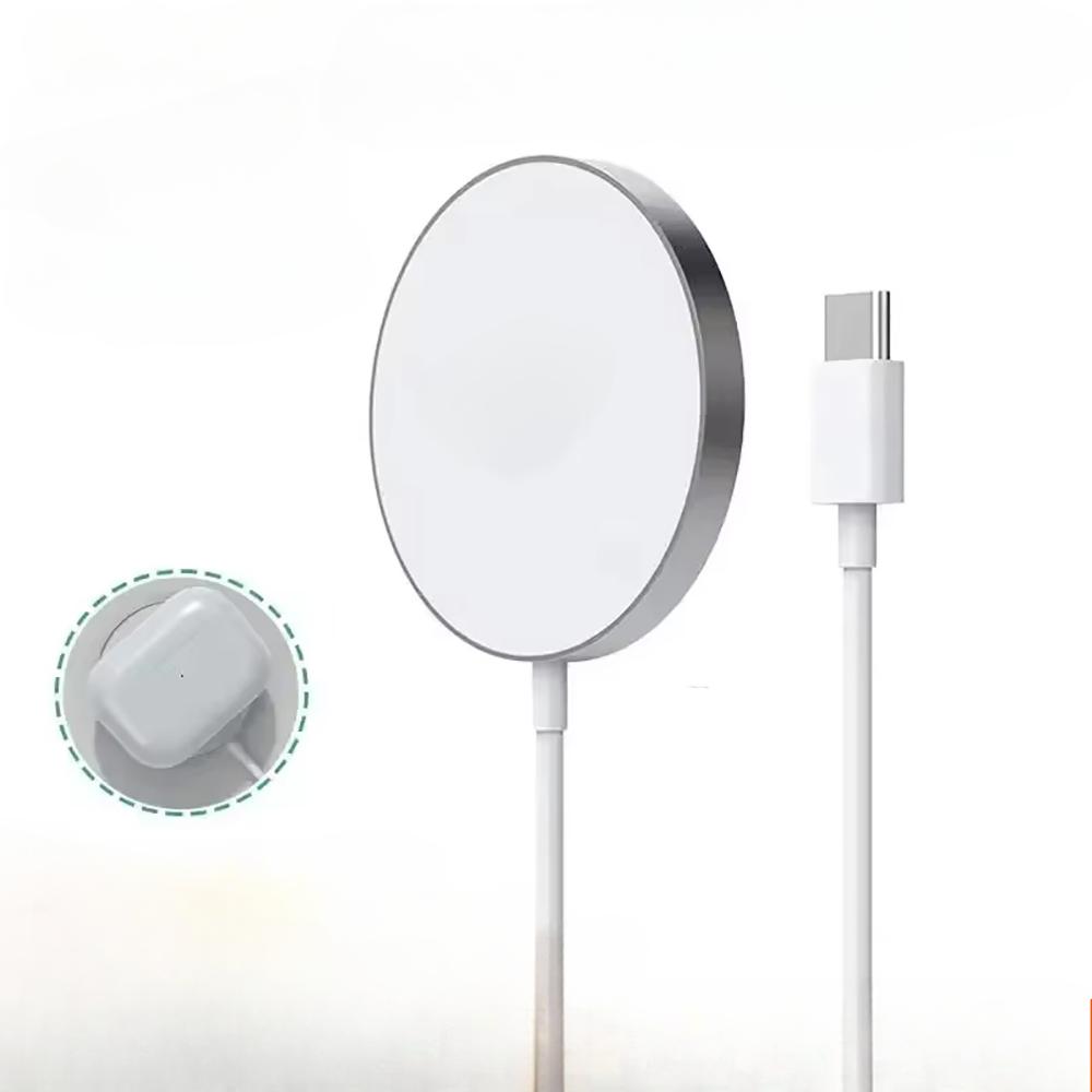

Portable Disc Intelligent PD Magnetic Wireless Charging Magnetic Wireless Travel Charger Type-C Fast Charging Circular Stands білий