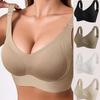 Soutien-gorge sans armature grande taille pour femmes, Soutien-gorge push-up à couvrance totale avec larges bretelles réglables, Fermeture au dos Lingerie confortable pour poitrines généreuses