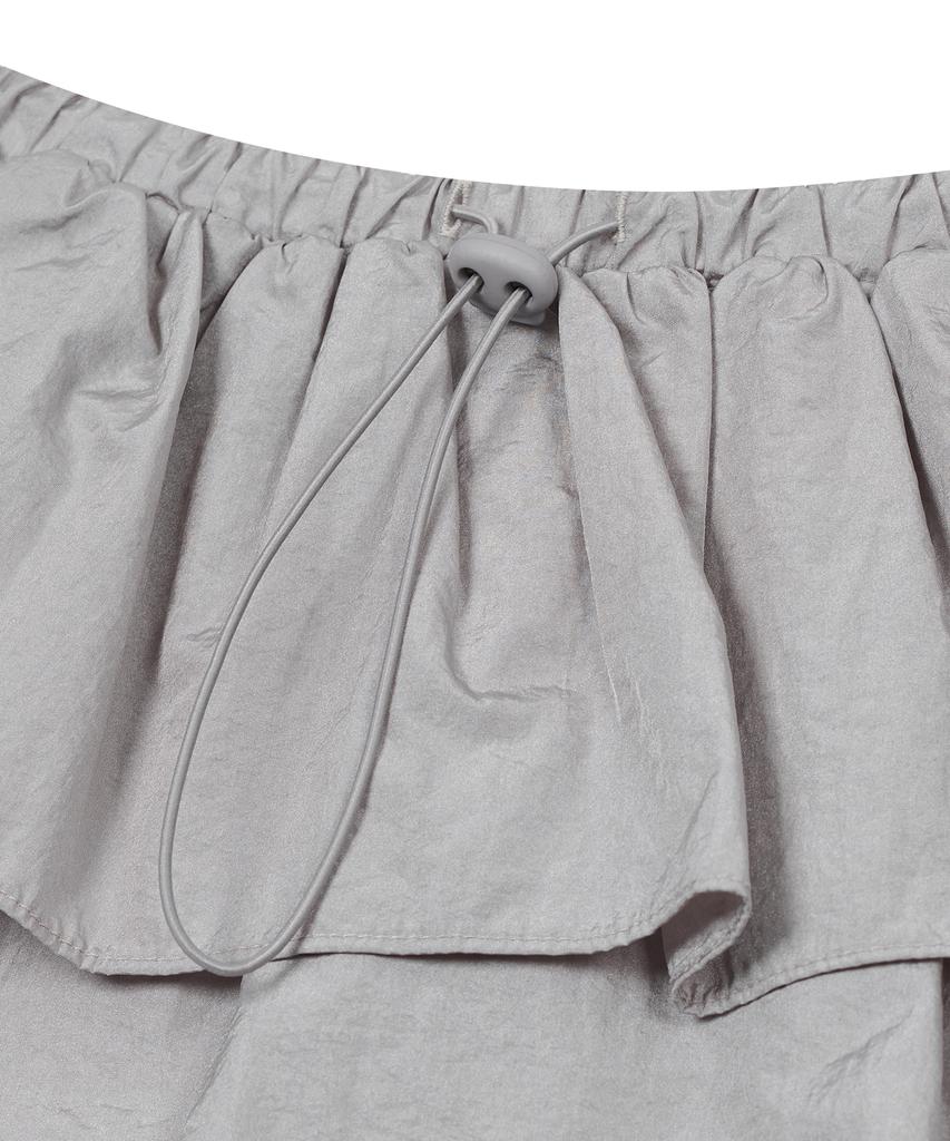 Taibseobiseu Shiny Balloon Skirt [Gray]