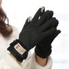 Women's Winter Touchscreen Fleece-Lined Gloves: Windproof, Frostproof, Cute Suede Design for Cold Protection