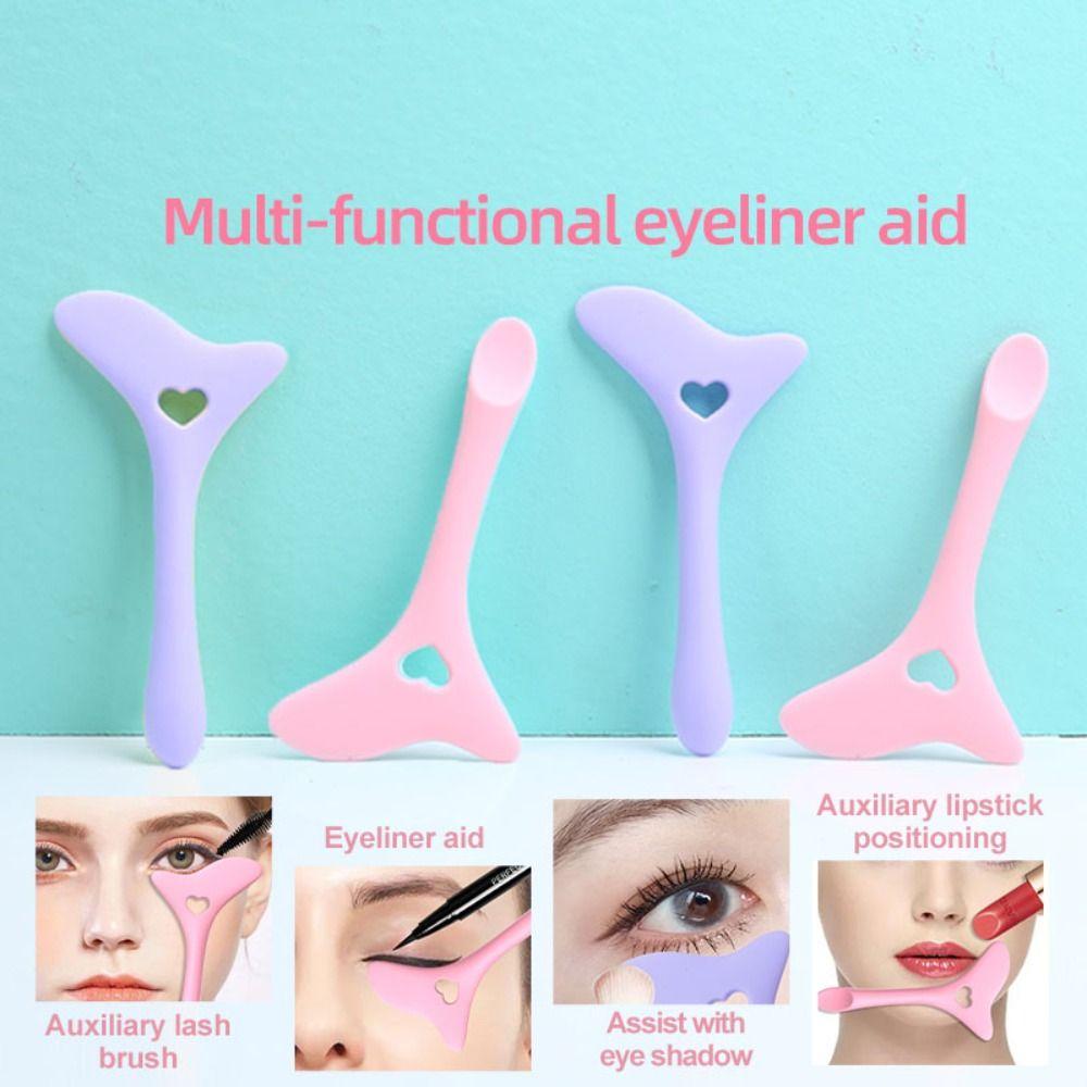2Pcs Eyeshadow Eyeliner Stencils Wing Tips Silicone Mascara Drawing Aid Eyeliner Locator  Beauty
