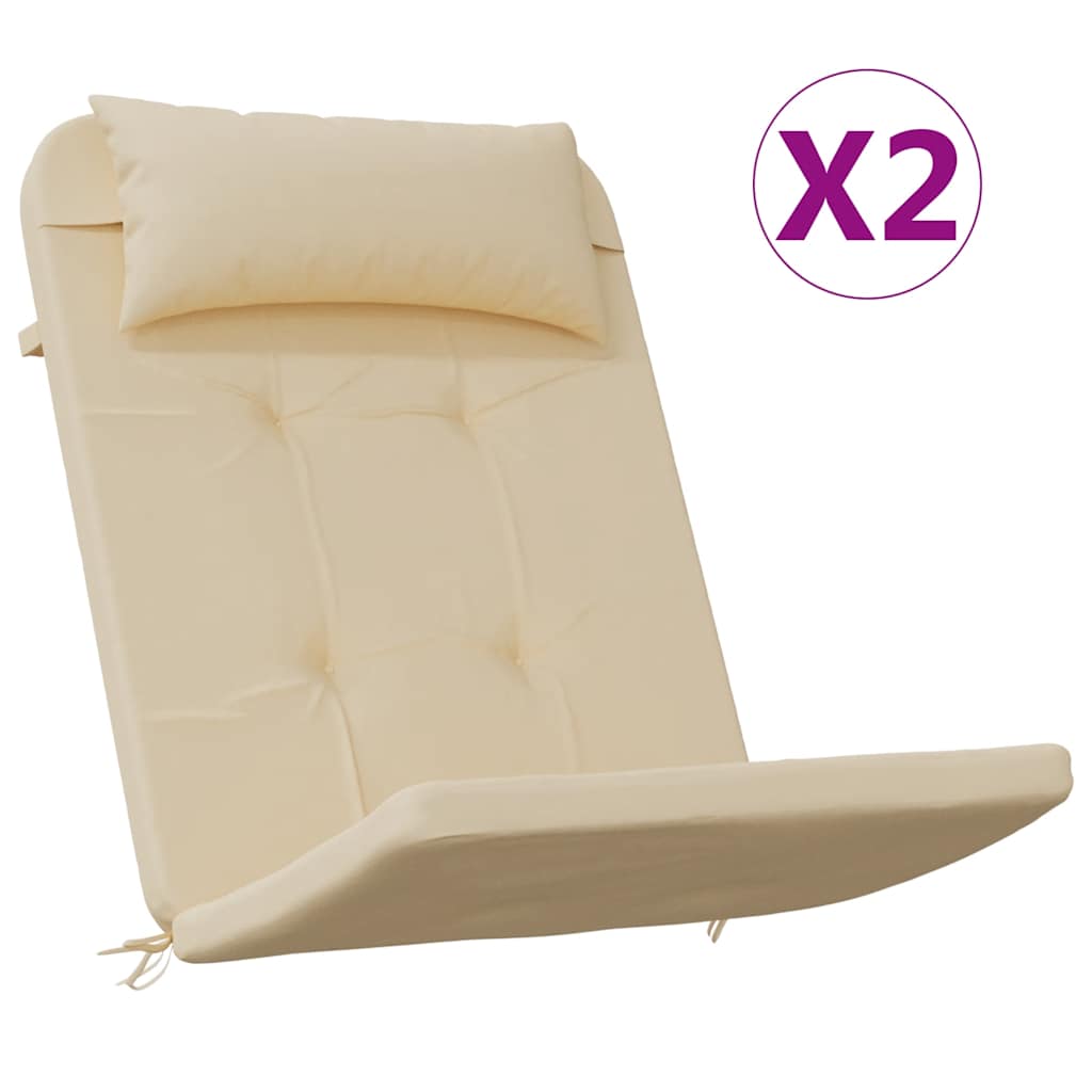 Adirondack Chair Cushions 2 pcs Beige Oxford Fabric
