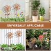 2Pcs Metal Decorative Garden Stakes Flower Patio Balcony Planter Garden Decor Home Yard Outdoor Rusty Finish Fence Decor