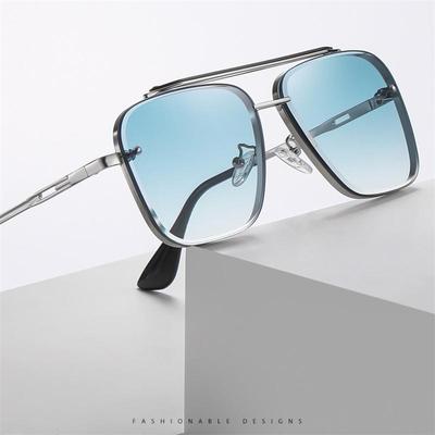 Vierkant frame Heren Dames Zonnebril Gradiëntkleur Metalen frame Rijbril Outdoor Mode Accessoires Zonnebril