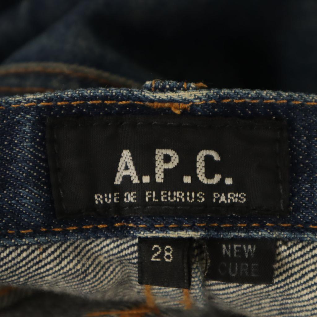 A.P.C. Straight Denim Pants W28 Jeans Button Fly Men's Used