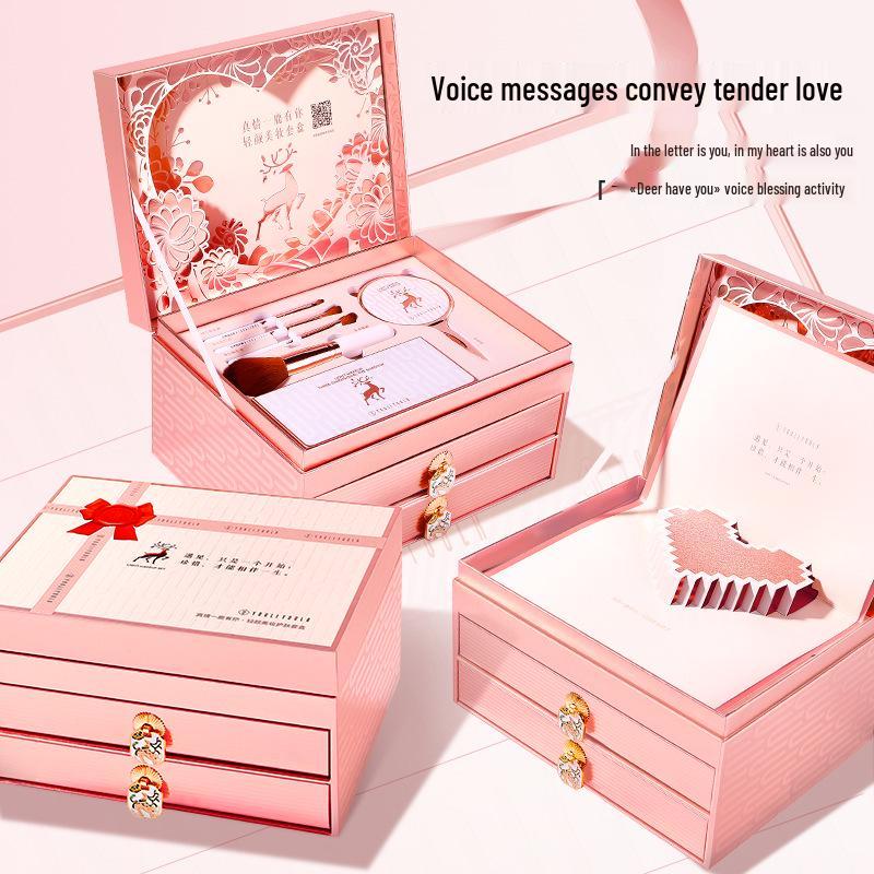 Yuli Yula 20-Piece Deer Makeup & Skincare Set - Qixi Festival Valentine's Day Gift Box