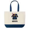 Tote bag - PLANETEE - Super Dentiste Femme Épouse - fond bleu - coton 40x45 cm - grand format