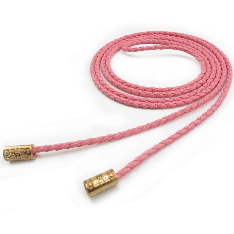 Korean Braided Tassel Thin Belt - Versatile Bow PU Rope Knot for Women