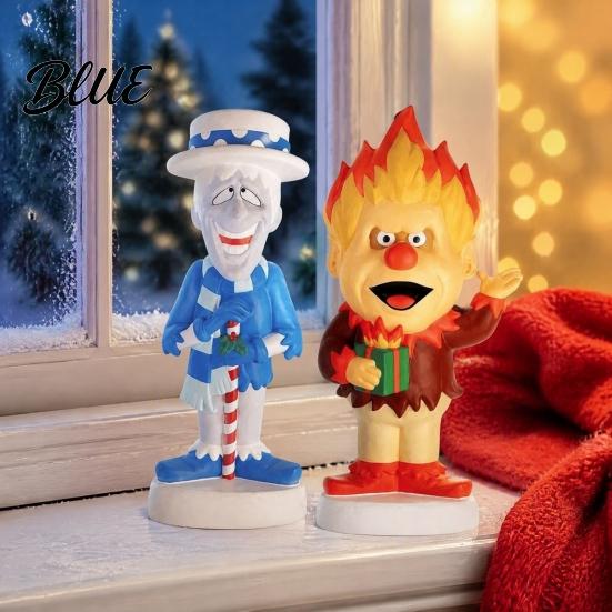 Party Decoration for Christmas LED Lighted Blow Molded Decoration Retro Cartoon Character Holiday Yard Decor Figure Outdoor Yard Lawn Porch,