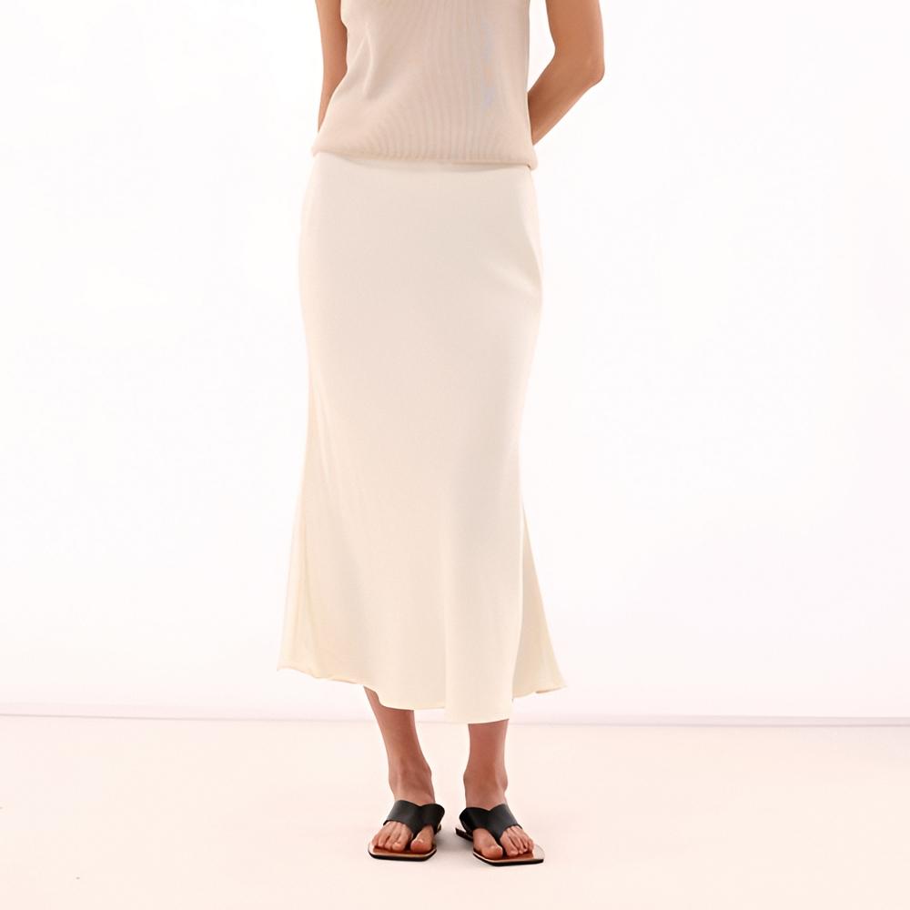 Acud Satin Flare Skirt _2 Color
