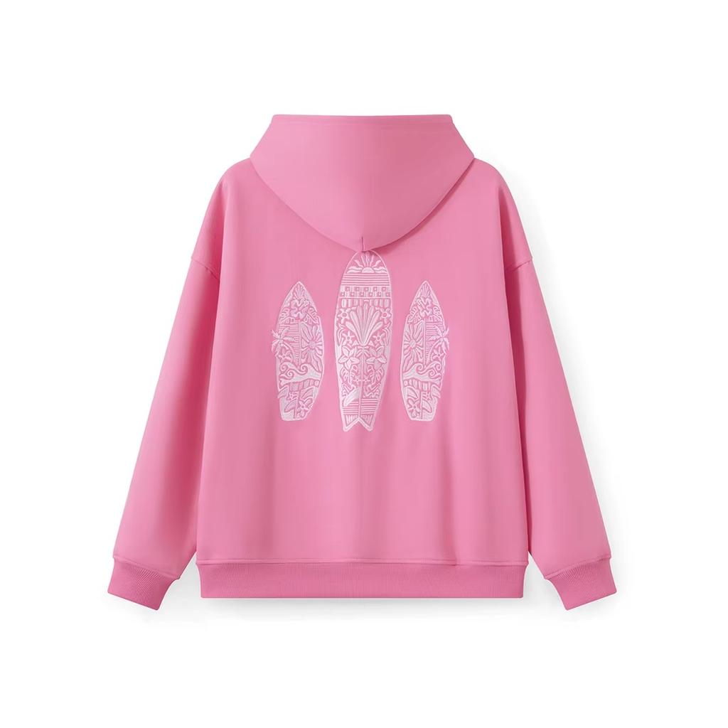 STREETRICH Damen Y2K Locker geschnittene Kapuzenpullover Ästhetisches Muster Gestickte Langarm Pullover Lässige Oberteile mit Kängurutaschen