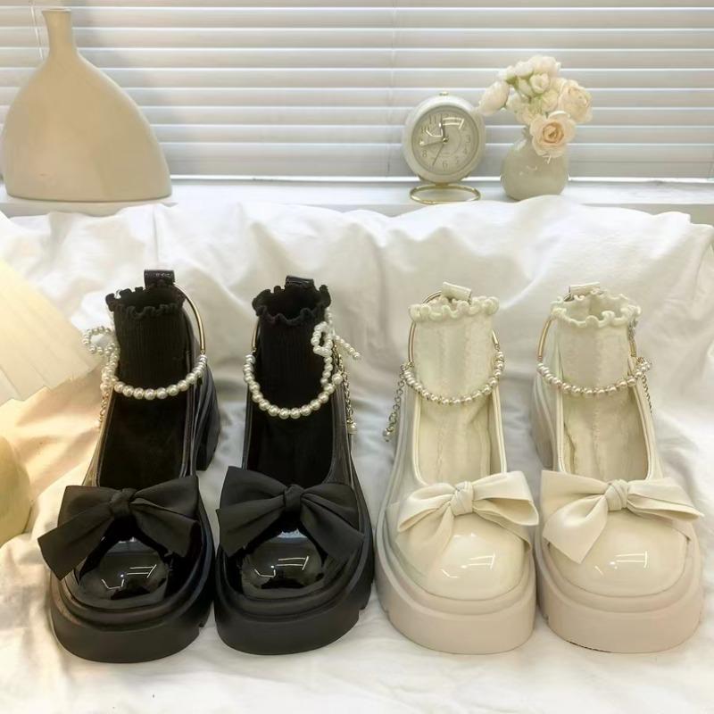 Fashion Women Loafers Spring 2025 New Mary Jane Shoes Women French Style Thick Heel High Heels Soft Bottom Lolita Shoes Zapatos De Mujer