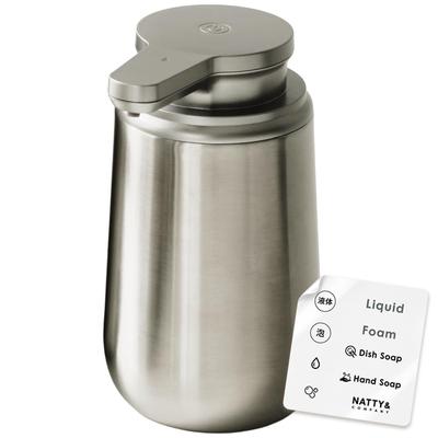 Automatic Stainless Steel Rechargeable Soap Dispenser - Rust-Resistant, for Hand Soap, Dish Soap, Kitchen Soap, Refillable Bottles, Suitable for Bathr