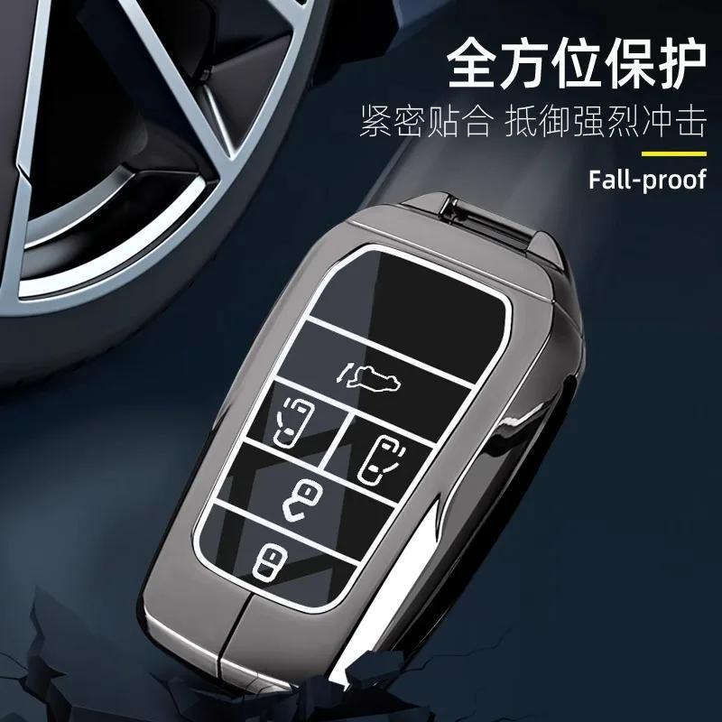 ANY1 Zinc Alloy Car Smart Remote Protector Car Key Case Cover Styling Accessories For Toyota Vellfire Alphard 30 Series Previa Tarago
