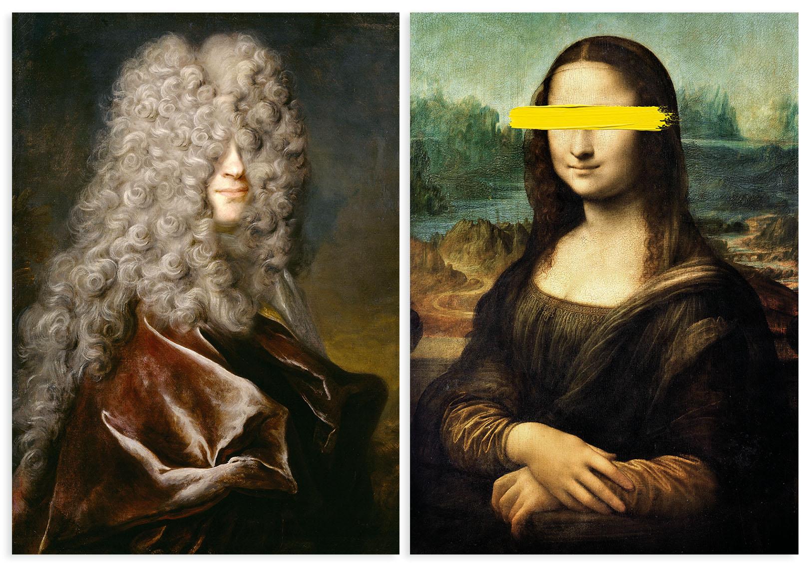 

Zestaw dwóch plakatów mona lisa portret 21x29,7 cm A4