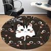 1pc Kitty Cats Office Round Area Rug, Under Office Chairs Bedroom Living Room Home Decor, Room Deco, Available in Various Sizes
