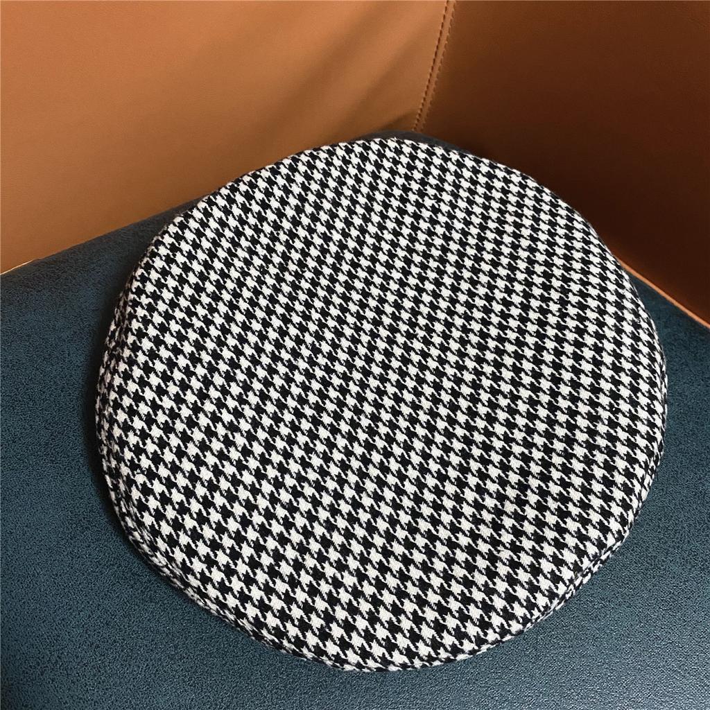 Hat Female Spring Autumn Thousand Birds Grid Octagonal Beret Ladies Warm Retro