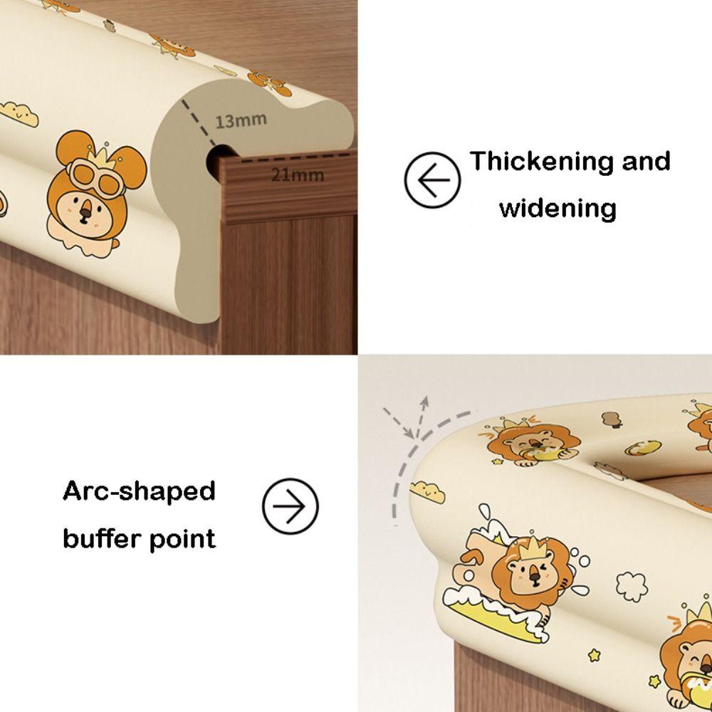 Cartoon Digital Pattern Desk Edge Guard Strip Baby Safety Foam Bumper  Children