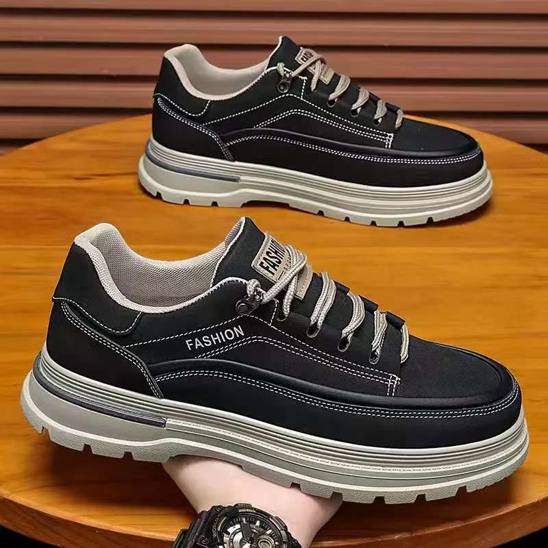 New Fashion Autumn And Winter Men's Low Top Martin Boots Students Male Boys Trending Soft Sole Work Shoes Labor Protection Martin Sneakers