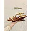 Korean Female Filter! Temperament Satin Pointed Cross with Wedge Heel Sandals Women's Summer 2025 Open-toed Sandals