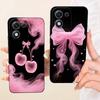 For Honor X70i X 70i 5G Case  Luxury Flower Bow  Painted Cover Case for HonorX70i ABR-AN00 Silicone Casing Shell Back Cover