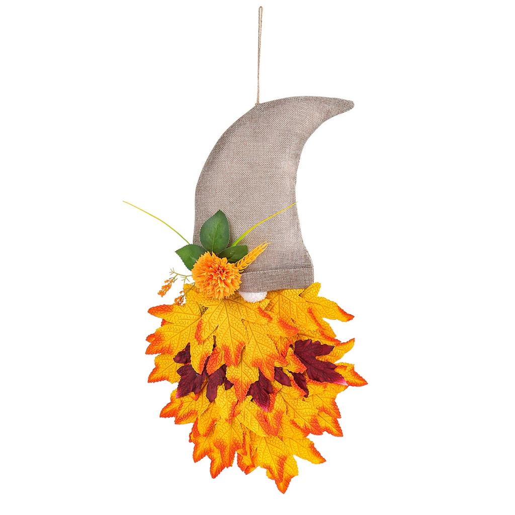 Hot! Christmas Wreath for Front Door, Lighted Gnome Christmas , Artificial Santa Xmas Hanging Sign for Door