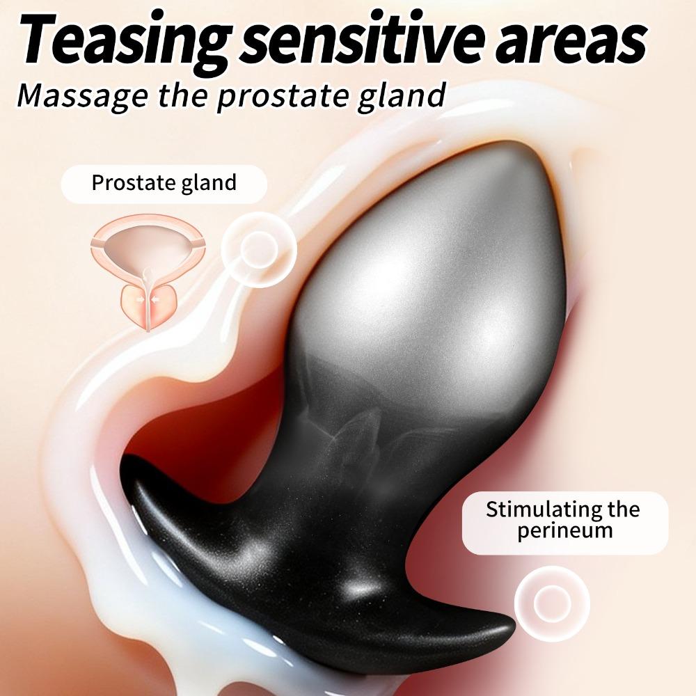 Butt Plug Silicone Anal Dilator Wearable Soft Liquid Silicone Adult Toy for Men Women