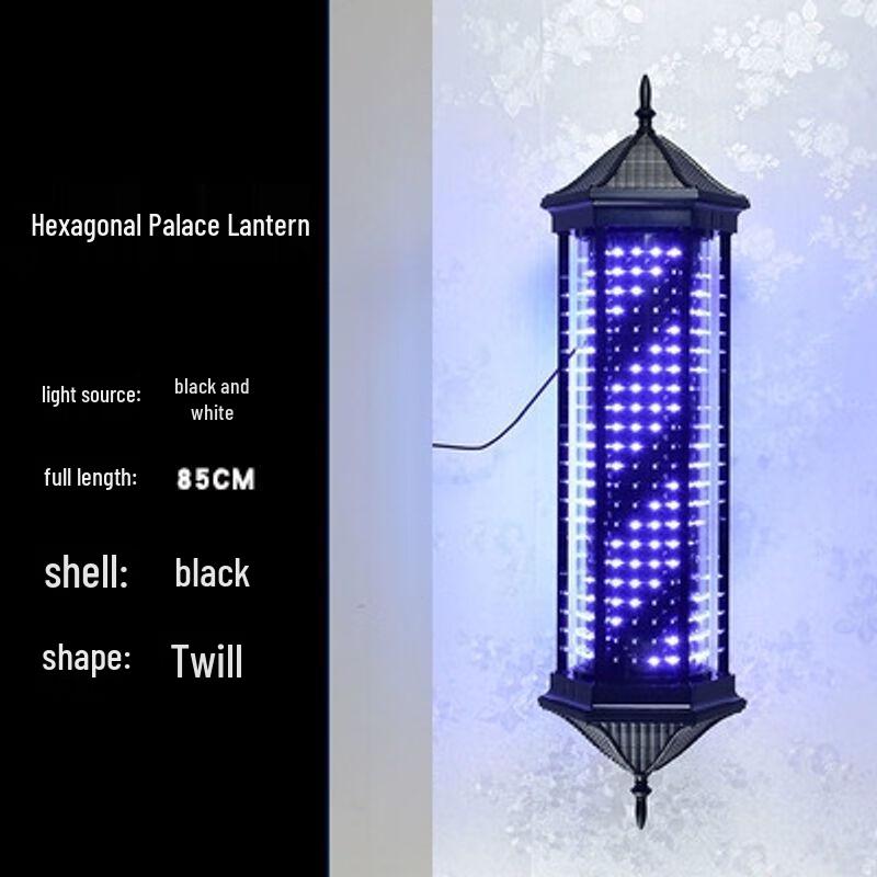 Retro LED frisörstolpe Roterande skyltlampa