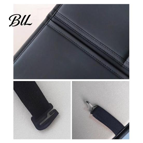 Oil-proof Car Seat Protector 1/2Pcs Back Faux Leather Waterproof Automotive Kick Mat Interior Protection Front Storage Organizer with Large