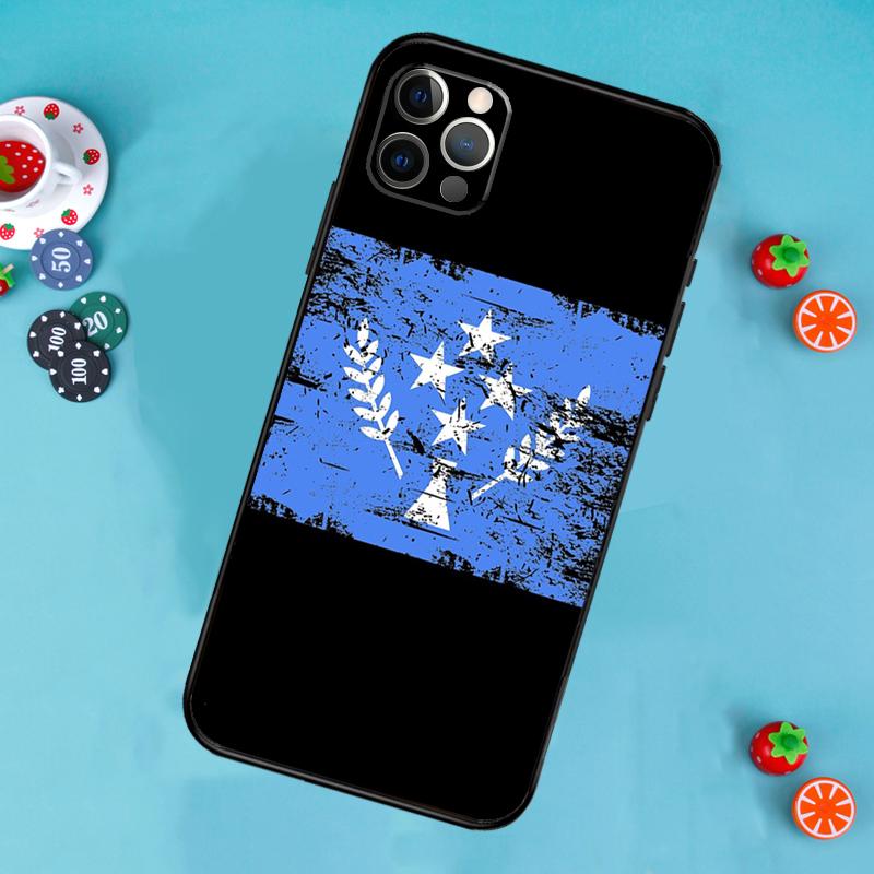Kosrae Flag Phone Case For iPhone 17 Air 16 15 14 13 12 11 Pro Max 12 13 mini 15 16 Plus 16e Cover Funda
