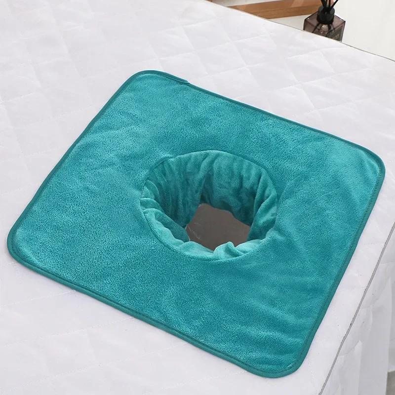1 Stück verdickte Schönheits-SPA-Massageliege Planking Gesichtstuch mit Loch Bett-Bandana 35x35cm