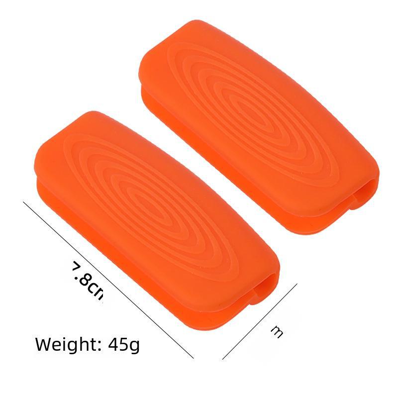 Silicone Anti-Scalding Handle Cover for Cast Iron Pots - High Temp Resistant, Universal Fit.