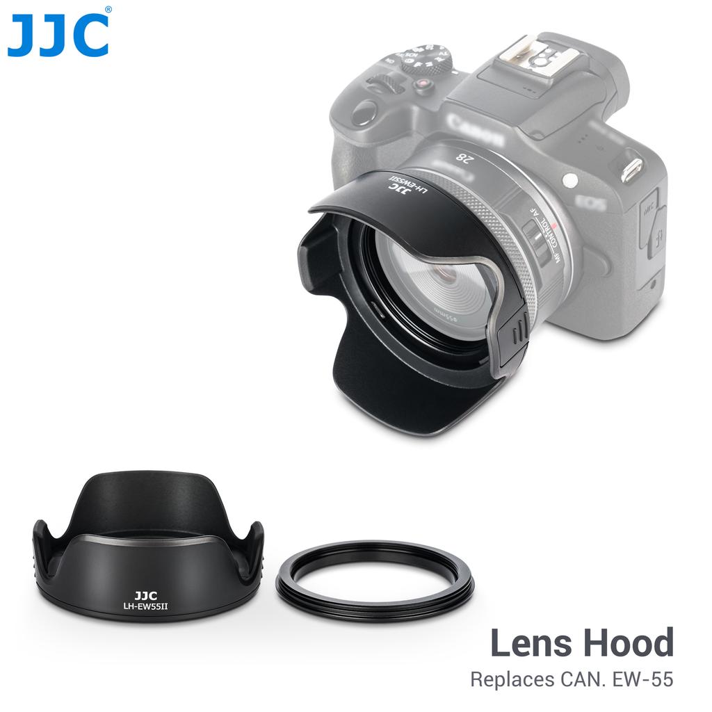 JJC Lens Hood Protector For Canon RF 28mm f/2.8 STM Lens Camera Lens Accessories Replace Canon EW-55