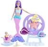 Barbie Mermaid Doll and Little Mermaid Doll Mermaid Toys Purple Hair HLC30