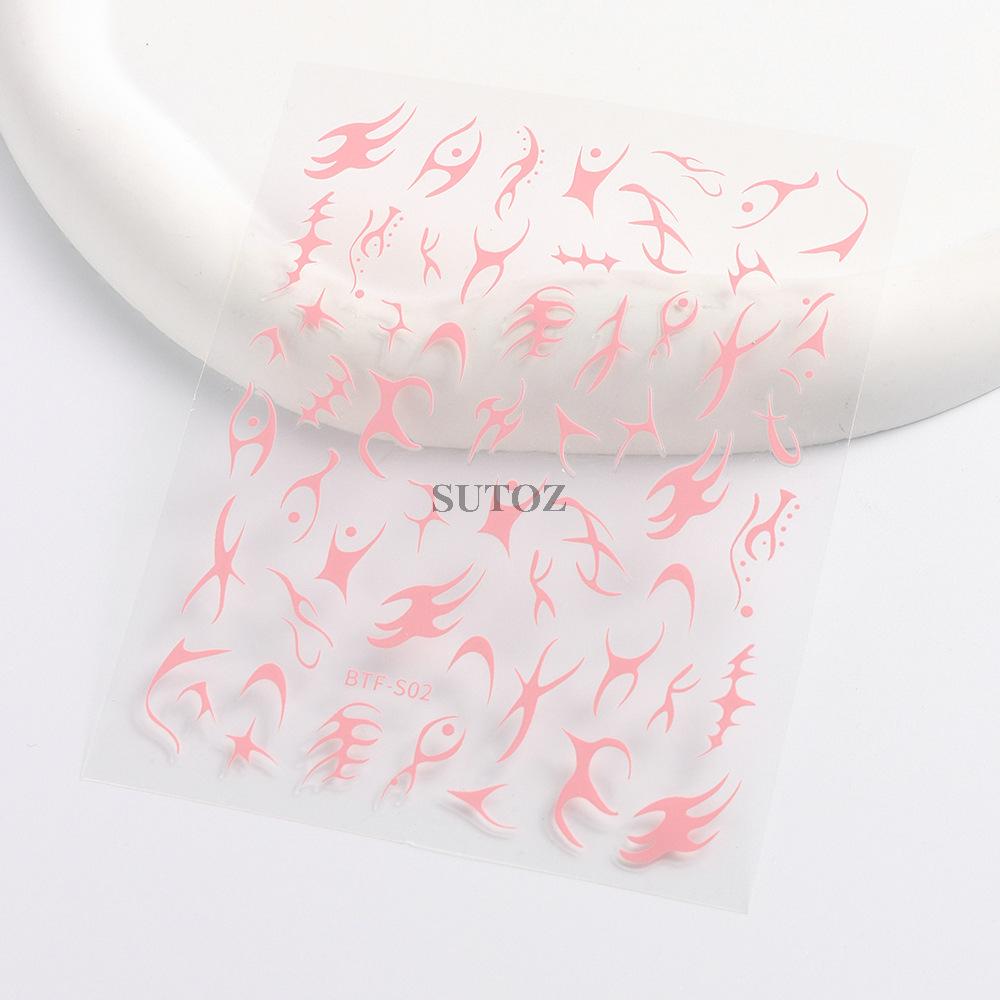 Nail Sticker Geometric Pattern Shining Star Moon Back Adhesive Nail Decals