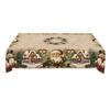Christmas Tablecloth Winter Snowman Xmas Tree Wreath Design Rectangle Tablecloths Washable Fabric Table Cover