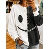 Tops for Women Halloween Print  Round Neck Long Sleeve T-shirt Fall Casual Slim Pullover Women's Long Sleeve Top