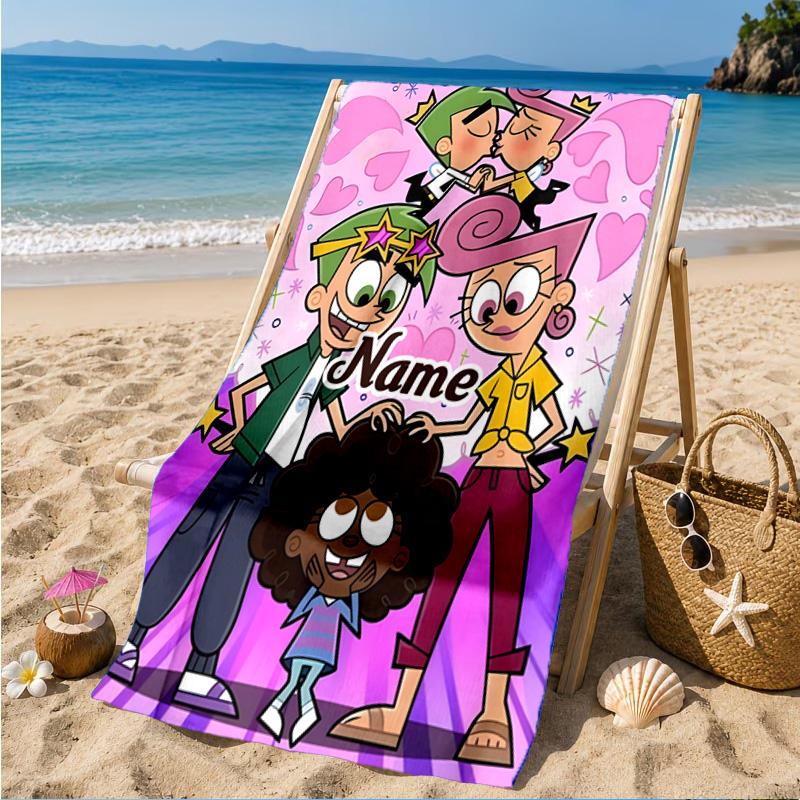 Custom Name Friendship Through Time Beach Towel Microfiber Beach Towel, Lightweight and Quick-Dry, for Summer Travel, Swimming Pool Gift