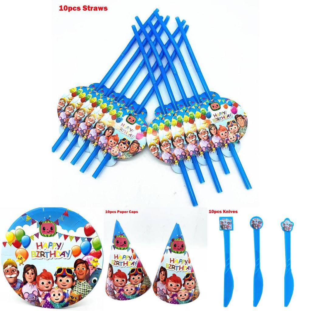 Vibrant Family Birthday Party Supplies Set With Cheerful Plates And Decor Elements