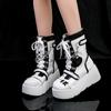 Fashion Metal Style Rock Women's Shoes Autumn New Thick-soled Boots Short Boots Heart-shaped Cross Metal Decoration Punk Style Gothic