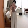 Pure desire square neck ice silk knitted short-sleeved t-shirt women's summer shoulder t-shirt slim and thin u-neck short top