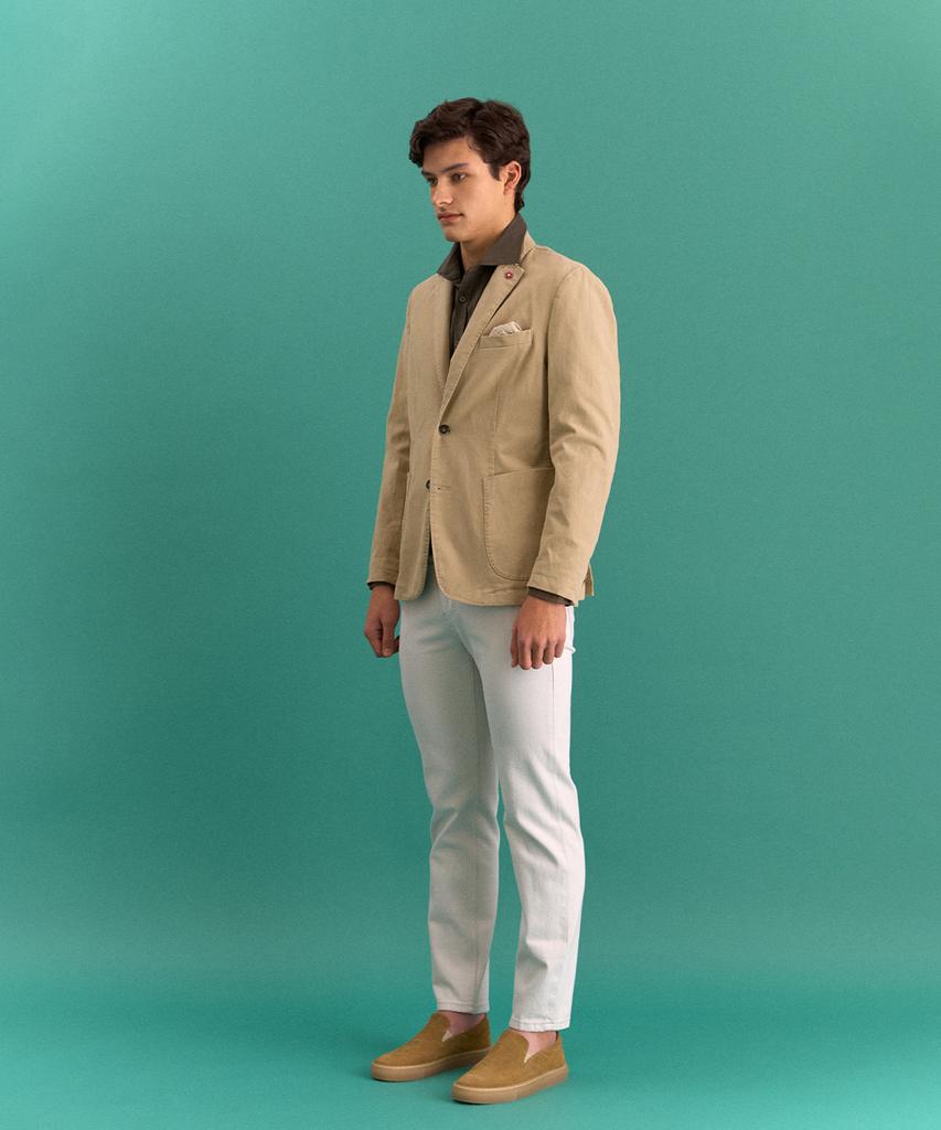 Panicale Beige Washed Cotton Jacket