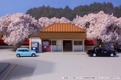 PM Office A PLUM 1/150 Bahnhofsgebäude (Kominato-Eisenbahn) Papierbausatz MS082