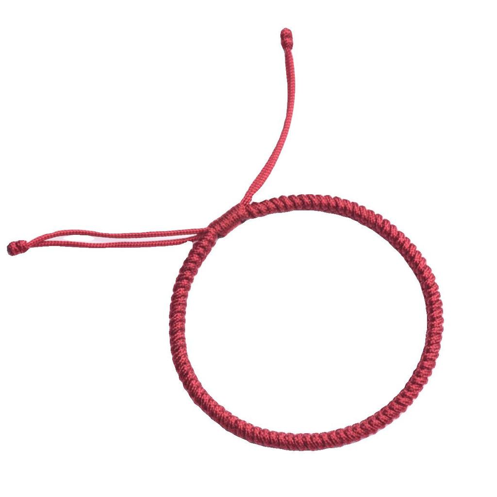 Burgunder Dunkelrot Geburtsjahr Armband: Unisex gewebtes Seil mit Diamant Glücksknoten, Geschenk zum Drachenjahr
